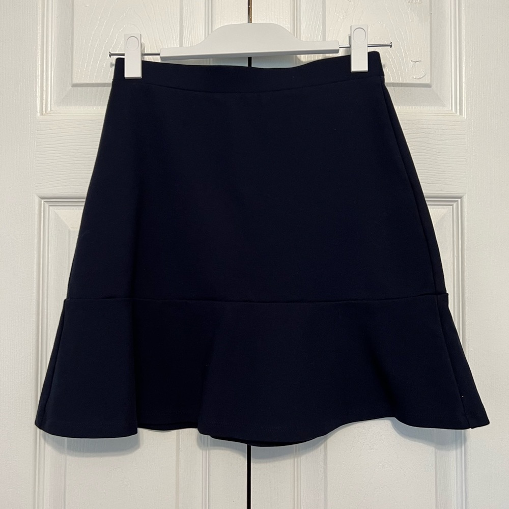 LOFT Fit n Flare Dark Navy Skirt